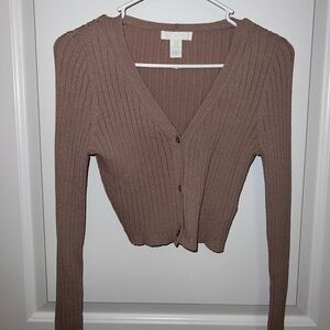 COPY - H&M brown cropped cardigan sweater #cropped #cardigan